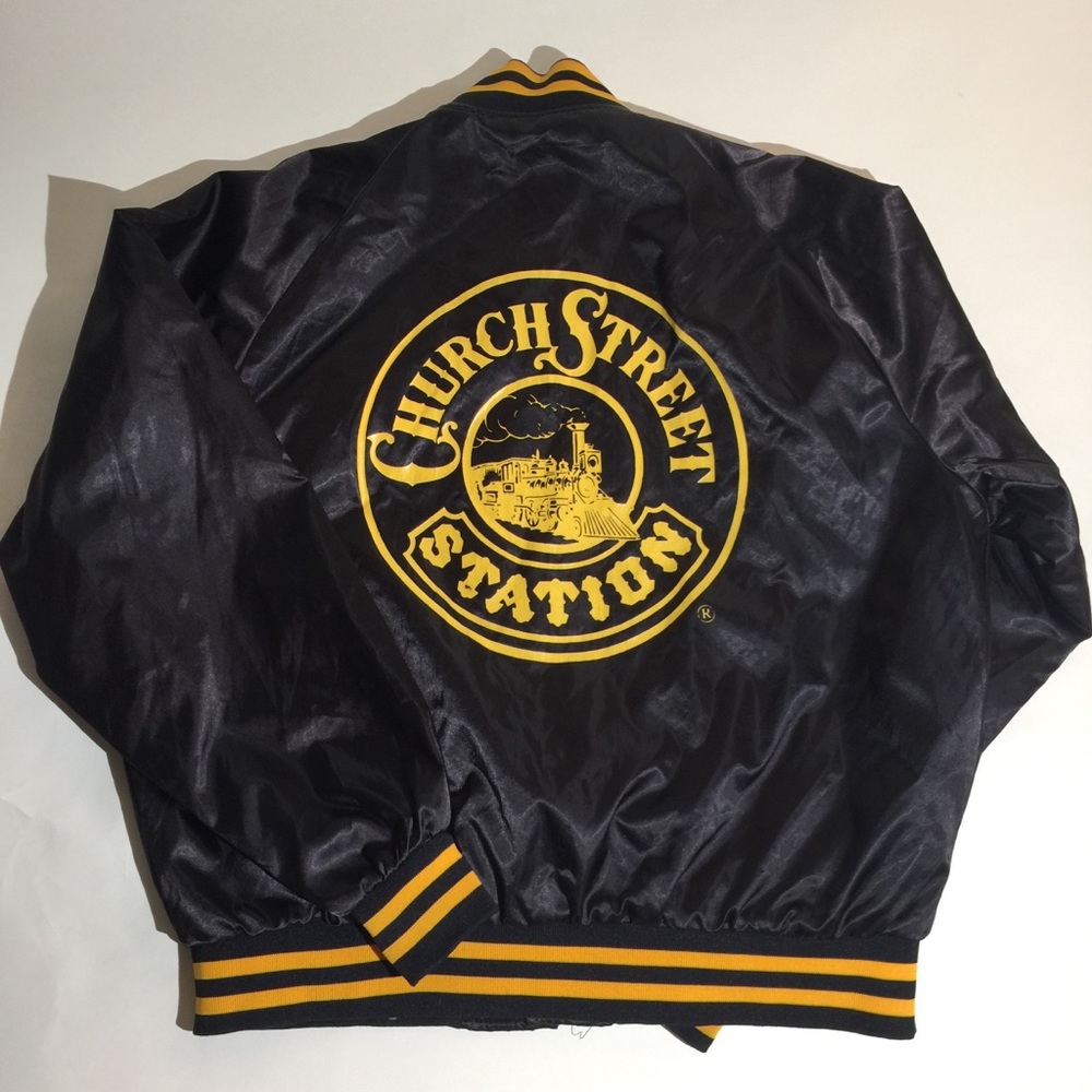 RARE Vintage Jazz Club Satin Bomber Jacket